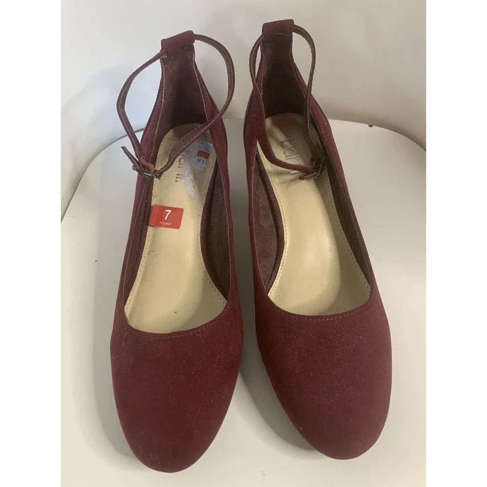 BAR III Women's Strappy Red Wine Shoes Size 7 (1359)